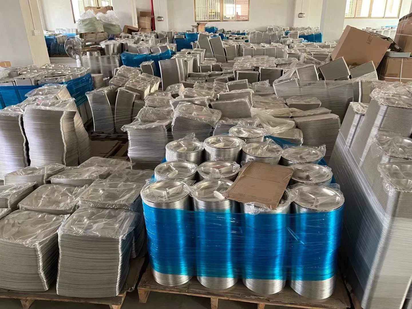 Durable 201 Stainless Steel 4/5 Compartment Rectangular Dinner Plate Fast Food Plate