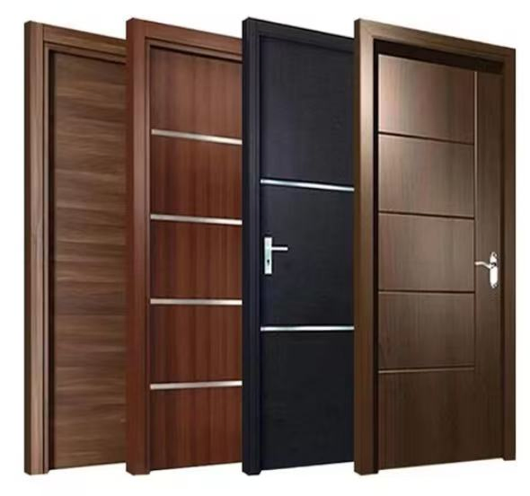 Modern Internal Waterproof Wooden Door Solid Composite Interior WPC PVC Door
