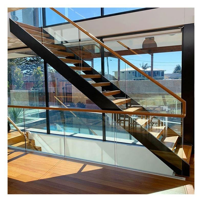 Construction Supplies Apartment Modern Wood L&U& I Shaped Staircase