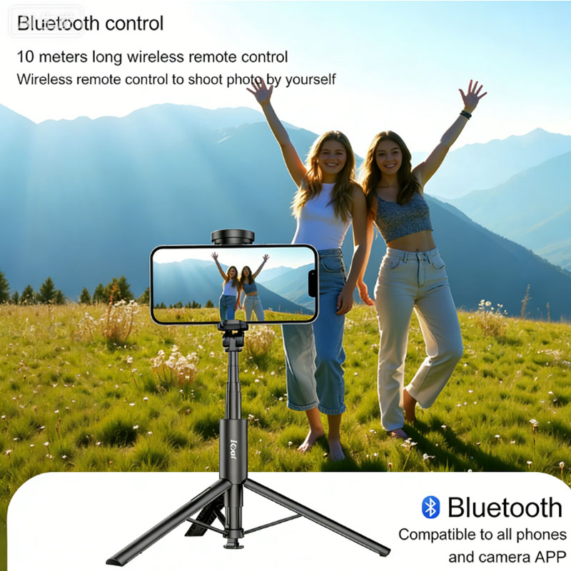 Портативный монопод для селфи с Bluetooth и зумом