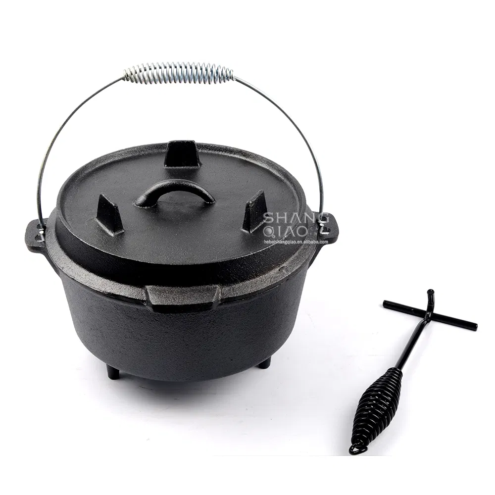 Чугунный кемпинговый котелок Dutch Oven 9 кварт с крышкой
