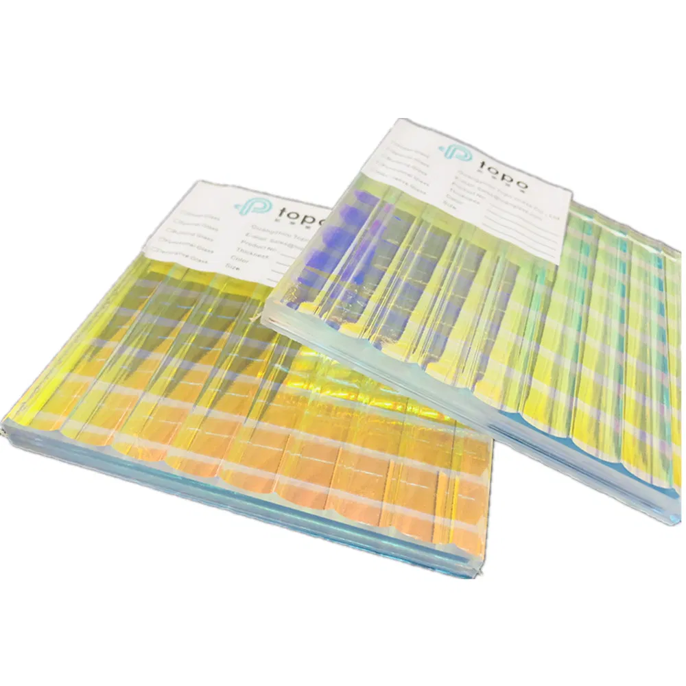 Different Angles Show Different Colors Gradient Pattern Art Laminated Glass (LG-TP)