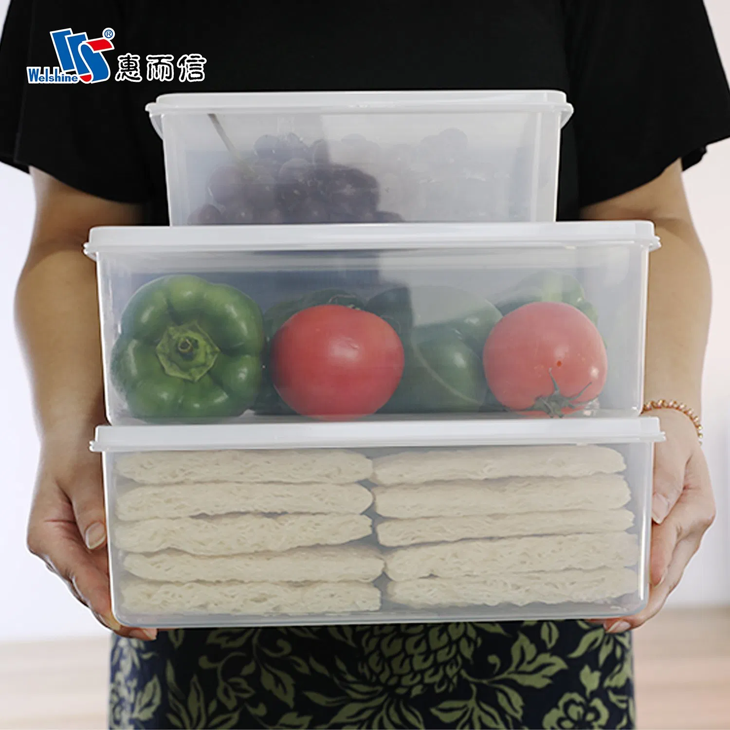PP Material Snack Preservation Fresh Food Kitchen Container Refrigerator Storage Box Tank