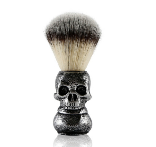 Barber Shop Skull Shaving Brush Beard Brush Men's Facial Beard Cleaning Tool Foaming Brush Resin Handle Barber Shop Shaving Tools
