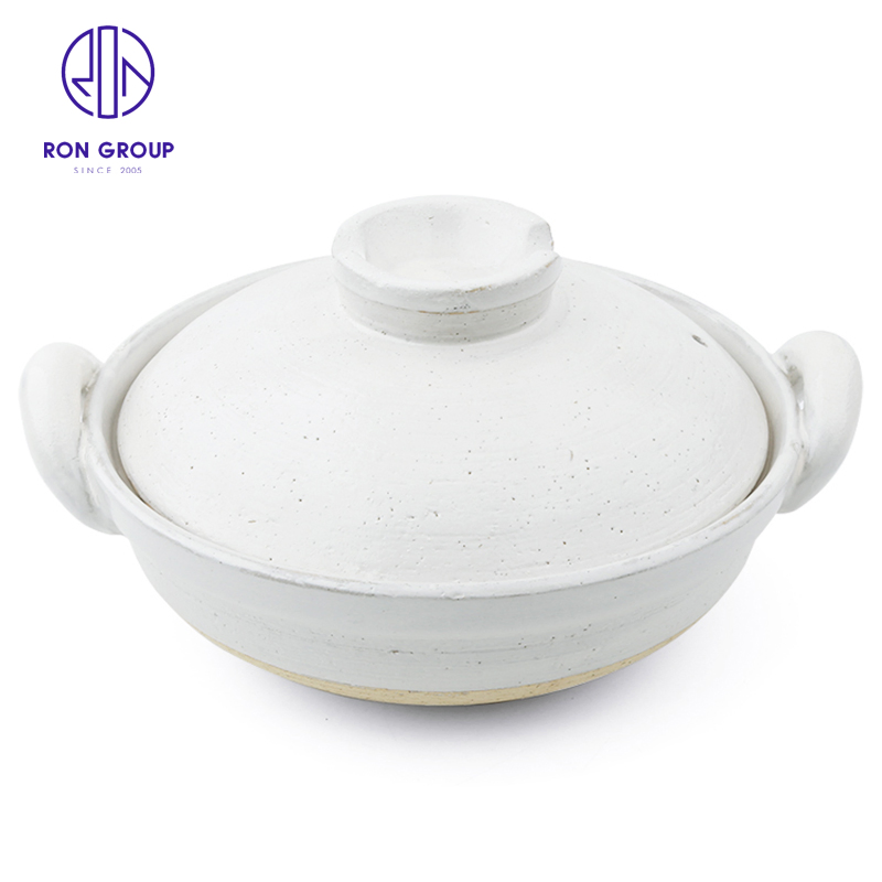 Wholesales Price Cookware Clay Pot Ceramic 10.5′ ′ Soup Pot Kitchenware for Hotle Restaurant Wedding