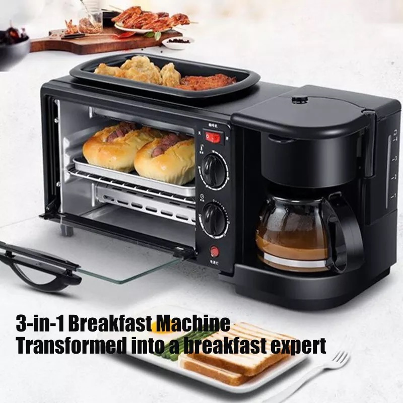 3-in-1 High Quality Automatic Multifunctional Breakfast Coffee Maker Machine