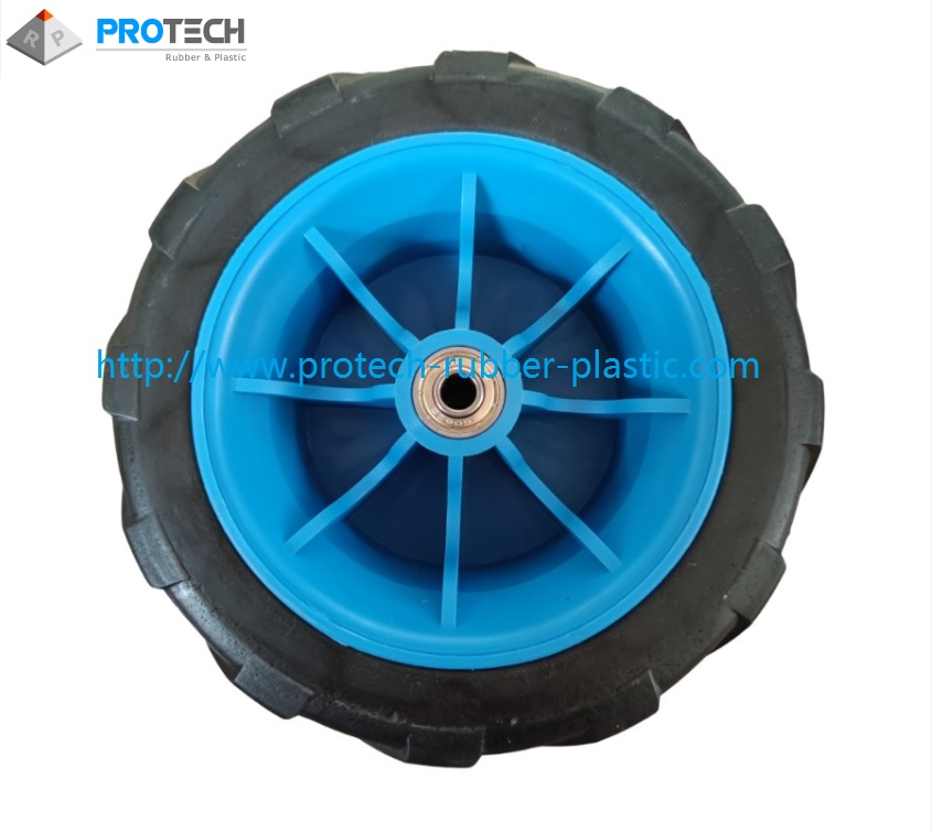 Flat Free PU Wheel Trolley Wheel Solid Rubber Flat Free