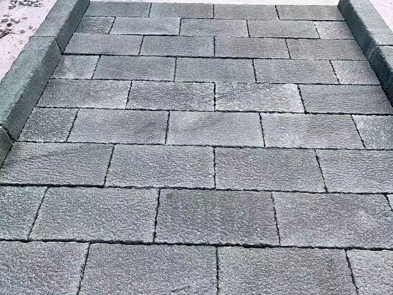 Flamed Basalt Tiles Honed Sesame Black Granite G654
