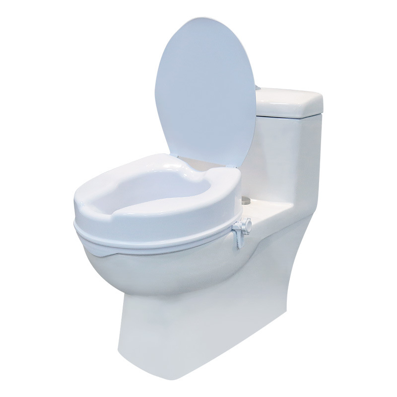 Comfortable Soft PU Elevated Toilet Seat Riser for Elderly with CE