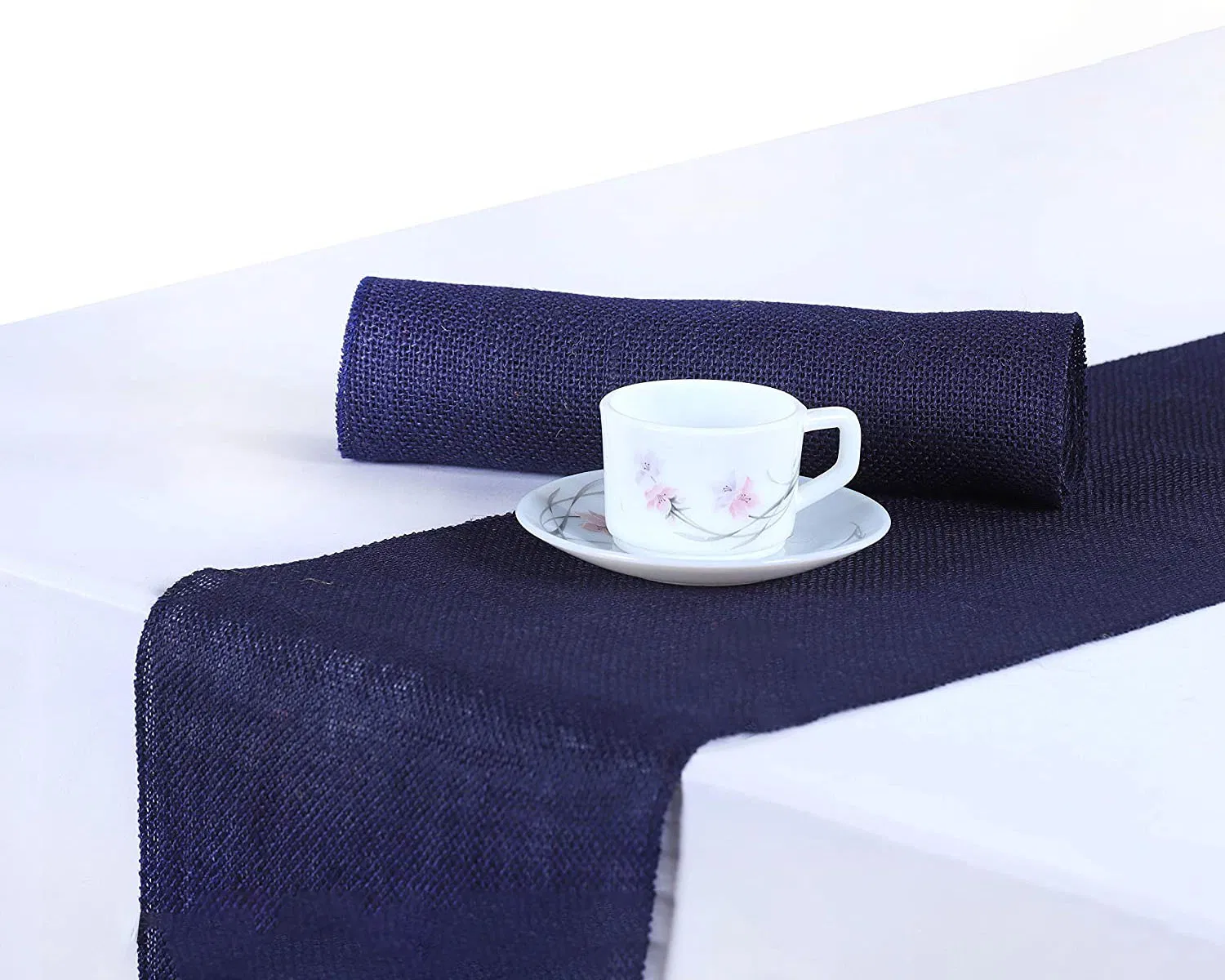 Vintage Woven Jute Table Runner Table Cloth for Wedding