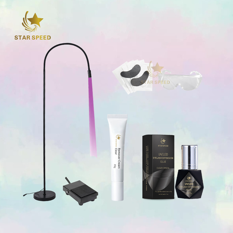 Star Speed Wholesale Microwave Lash Extensions Foot Pedal LED Light Lash UV Lamp Extension Glue Kit