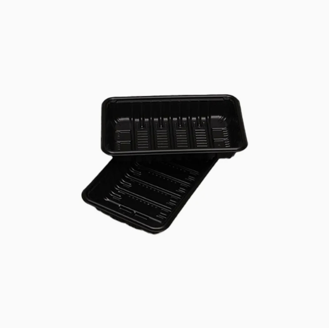Black and Transparent Customized Food Packaging Pet Frozen Meat Plastic Tray