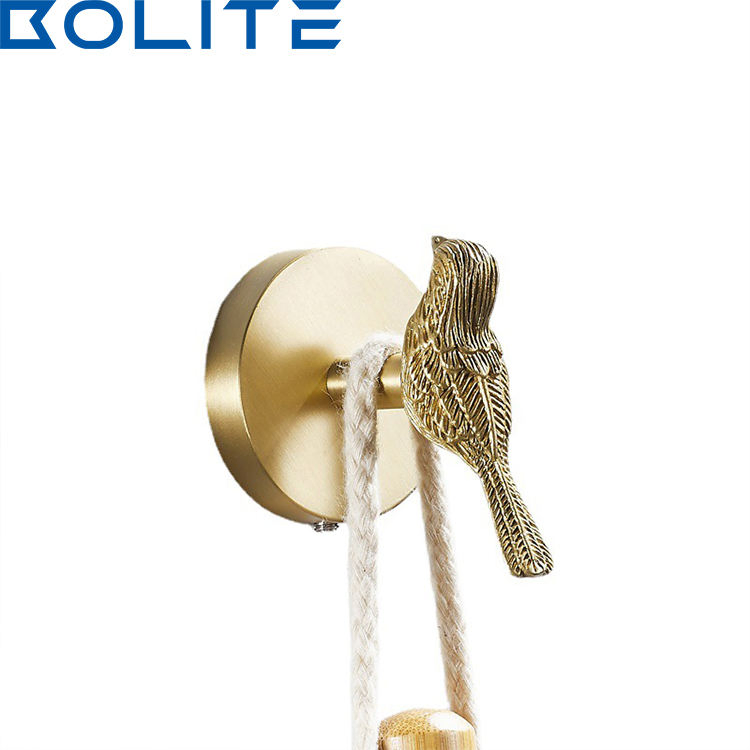 Modern Brass Deer Wall Hooks Luxury Gold Wall Decoration Heavy Decorative Wall Hooks