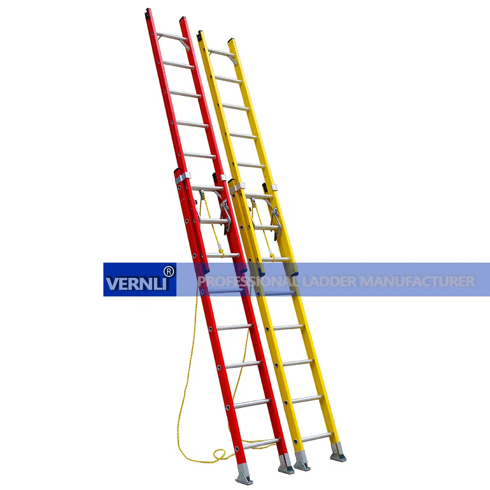Heavy Duty 375 Lbs Load Capacity High Quality Fiberglass Triangle Fiberglass Step Ladder