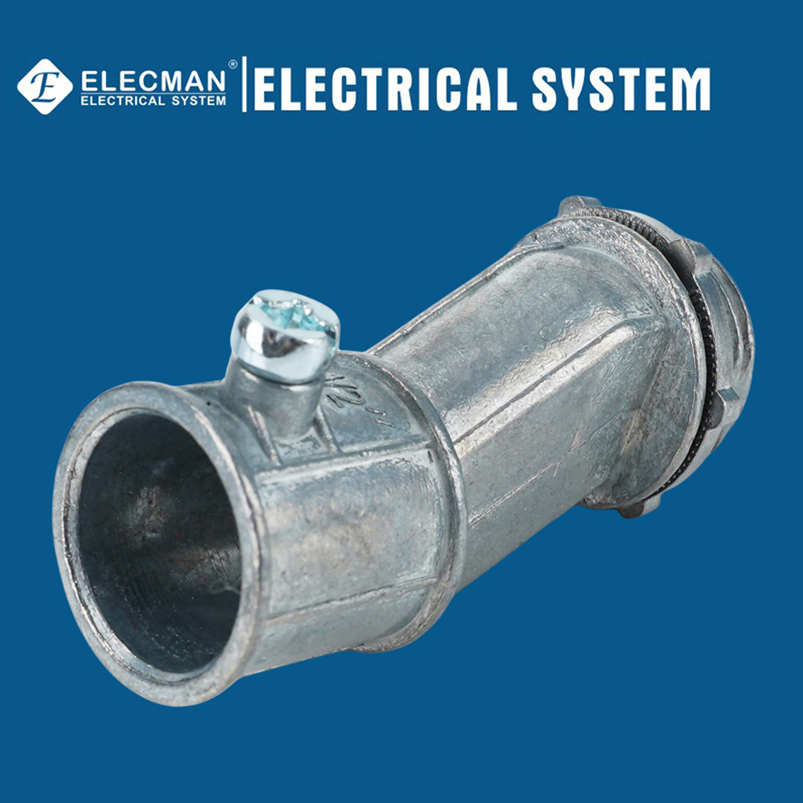 UL Approved Corrosion-Resistant EMT Flexible and Rigid Industrial Grade Compression EMT Offset Connector
