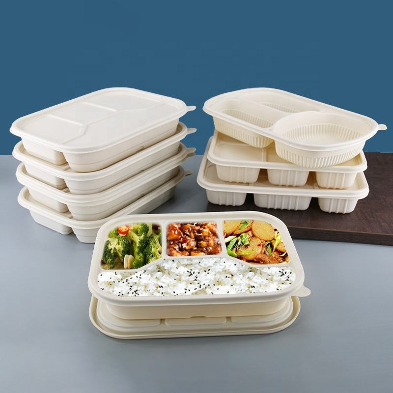 Bento Cornstarch Packaging Biodegradable Lunch Box