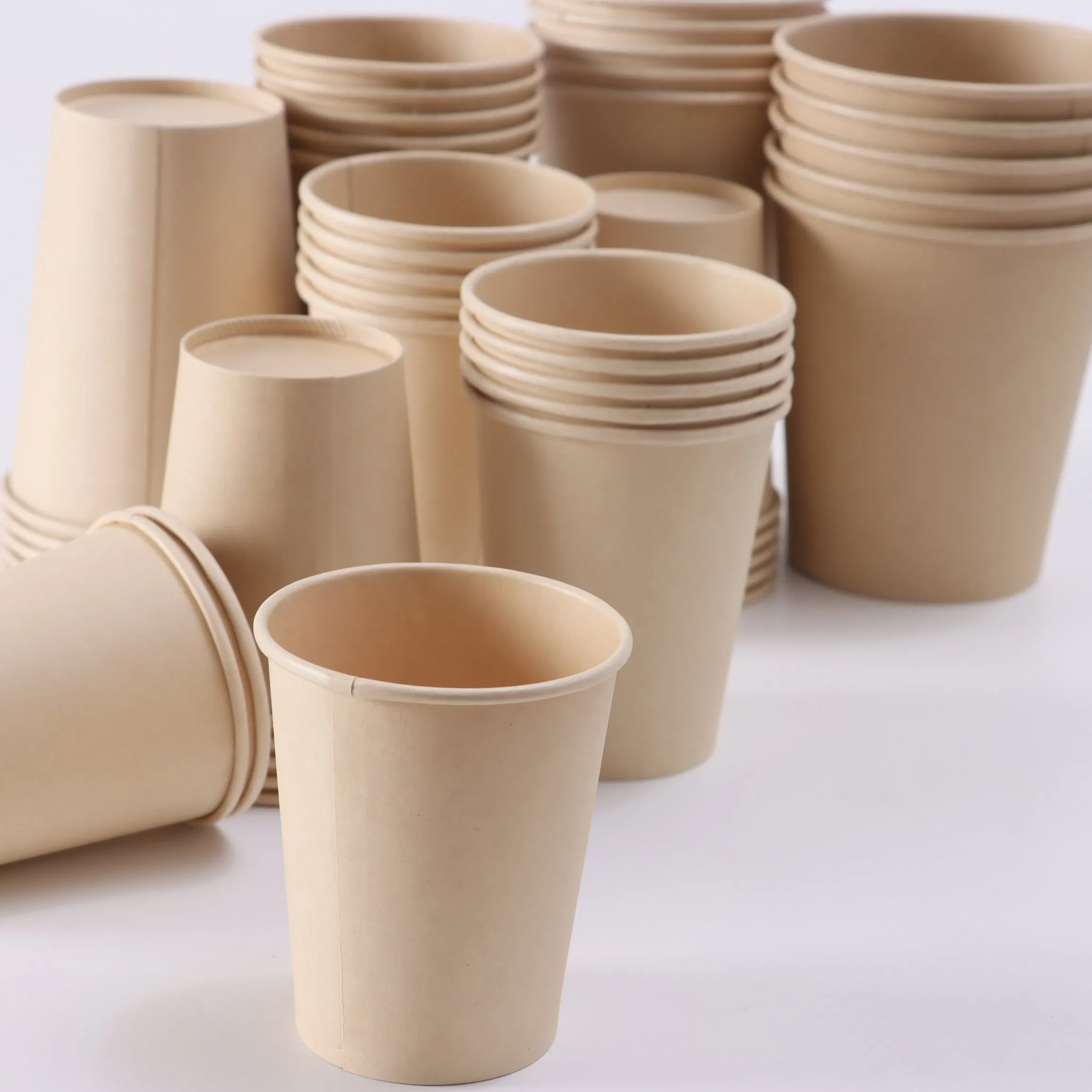 Бамбуковые бумажные стаканчики 7oz, биоразлагаемые