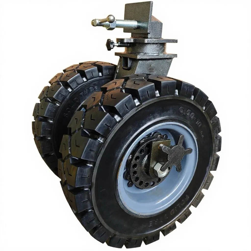 ISO Heavy Duty Double-Wheel Solid Rubber Shipping Container Casters Wheels for Rough Terrain