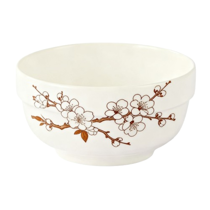 Custom Decel Microwave Safe Porcelain Serving Mixing Bowl White Ceramic Bowls Set