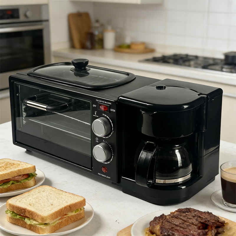 Wholesale Price Multifunctional Electric Toaster Oven Egg Tart Bread Baking Features Machine Mini Plastic Breakfast Maker