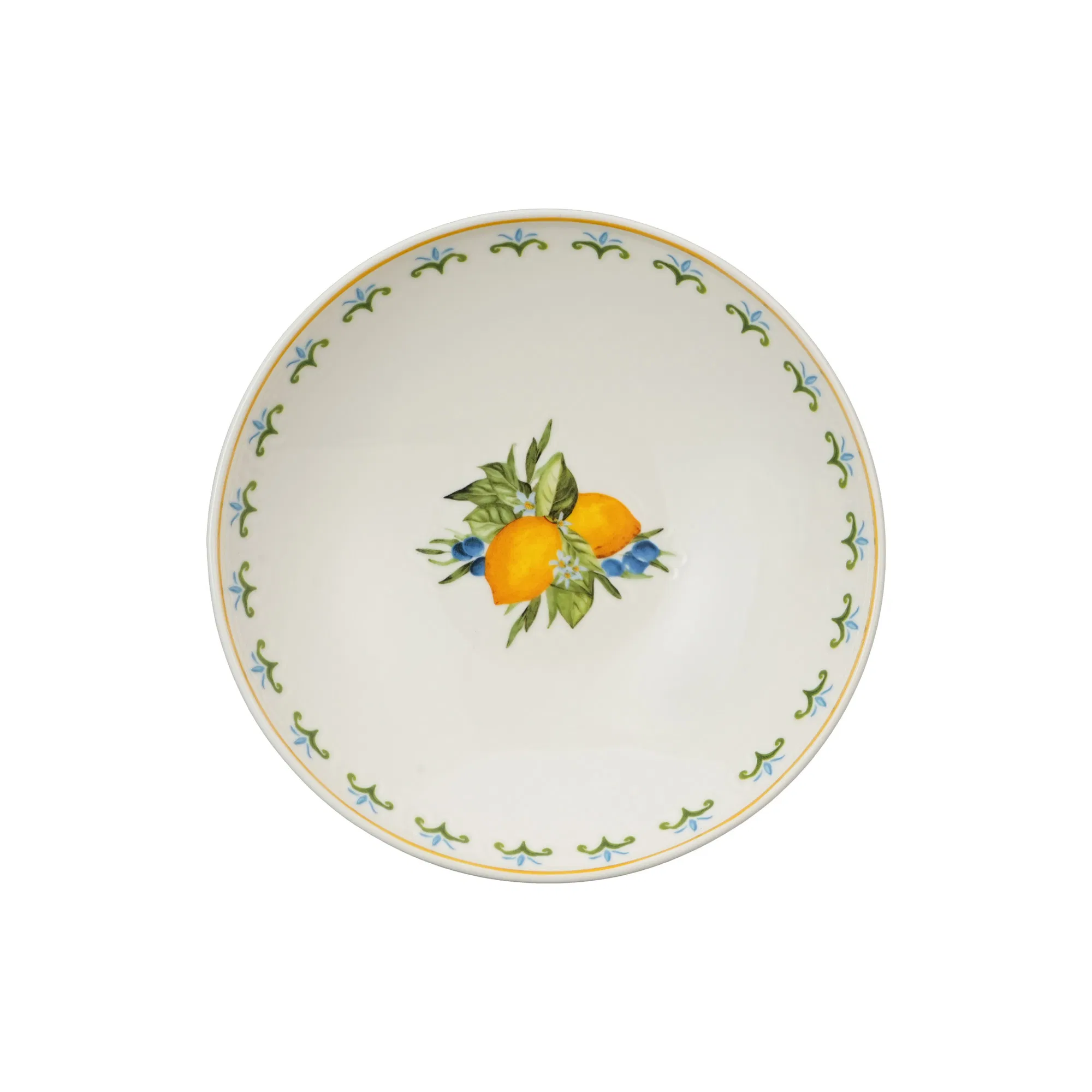 Crockery OEM ODM Porcelain Tableware Plates Set Lemon Pattern Ceramic Dinnerware