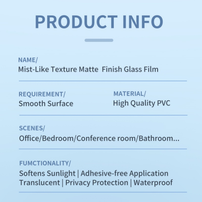 Privacy Window Film Frosted Glass Film Office Decorative Frosted Film