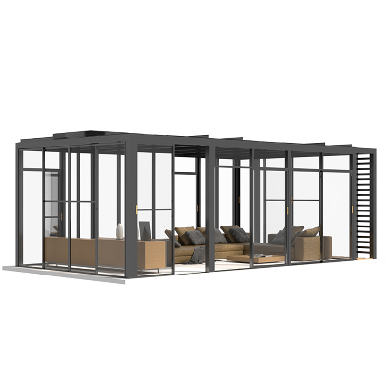 Aluminum Alloy Glass Accessories Tempered Glass Extendable Other Prefabricated Tiny House Modern Sunroom