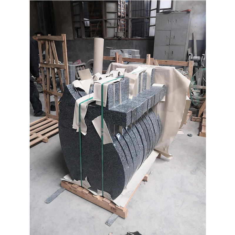Graveyard Granite Tombstone Marble Cross Vase Monument Tombstone for Sale Soft Cover Color Customized