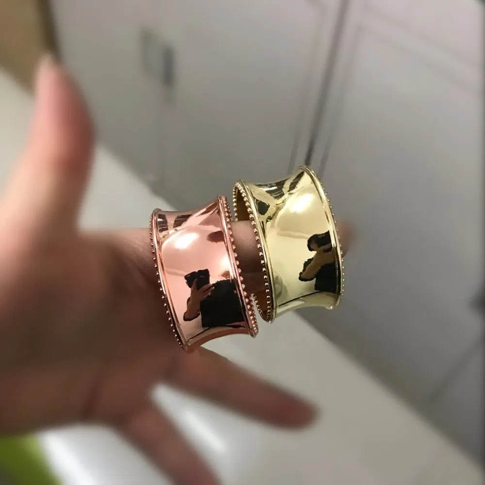 Wholesale New Handmade Table Decoration Gold Silver Metal Napkin Ring for Hotel Restaurant Wedding