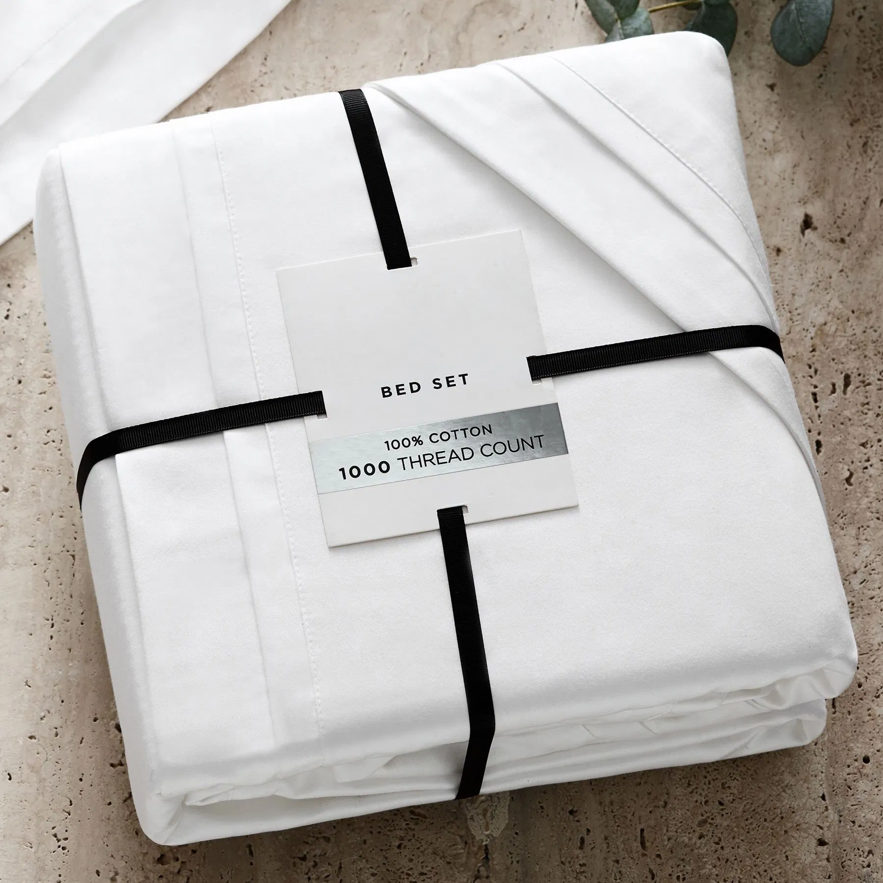 High Quality 100% Cotton 1000tc White Duvet Cover Set