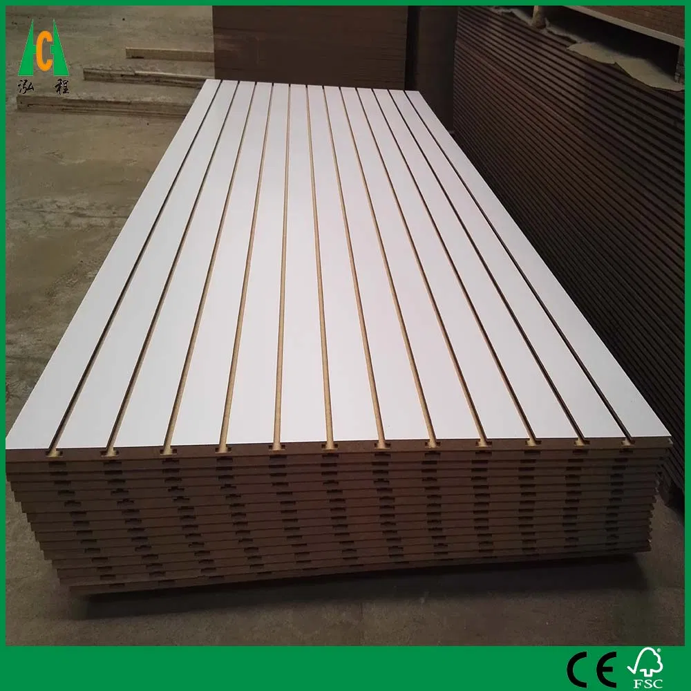 Slatwall Melamine Slotted MDF Board with Aluminum