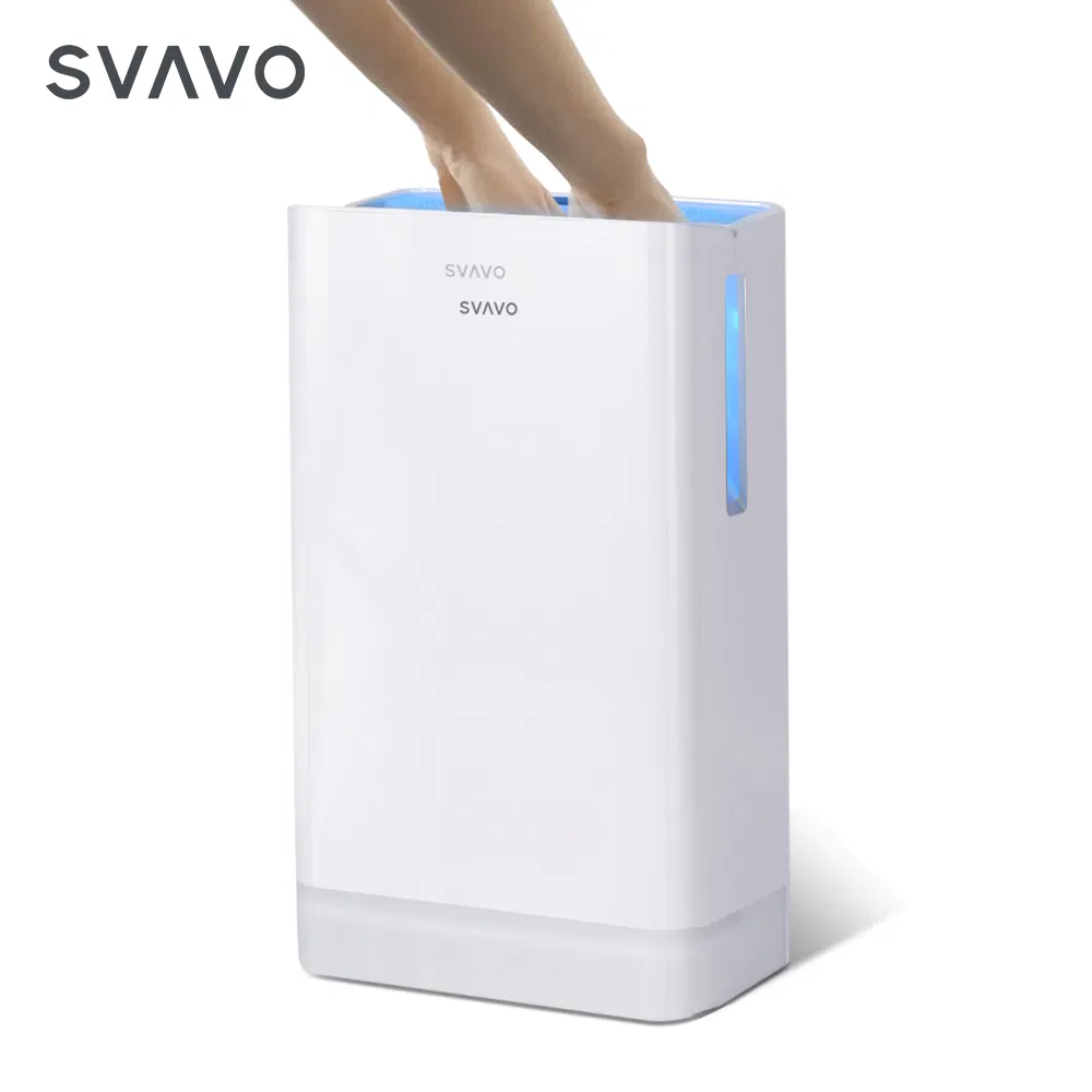 Bathroom Wall Mounted Vertical 1300W Brushless Motor Double Side Air Automatic Hand Dryer with HEPA Filter