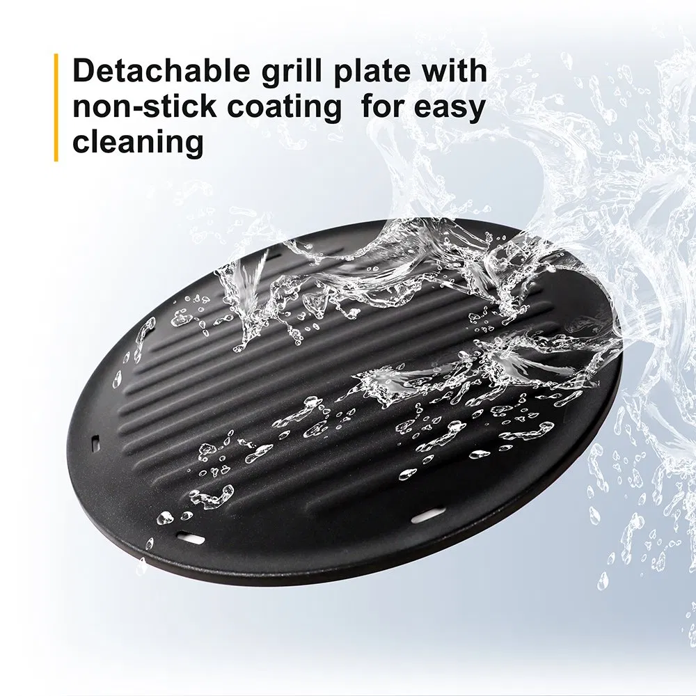 220V Multi Round Ceramic Cooker and BBQ Set Grill Roaster Cool Touch Housing