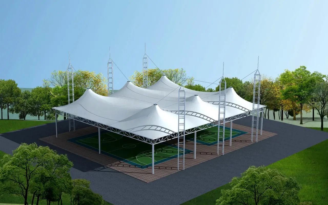 Light Steel Frame Steel Structure Membrane Structure Carport
