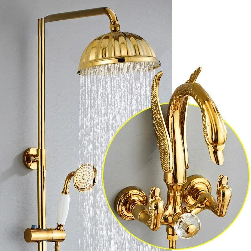 Смеситель для душа Gold Swan с дождевым эффектом
