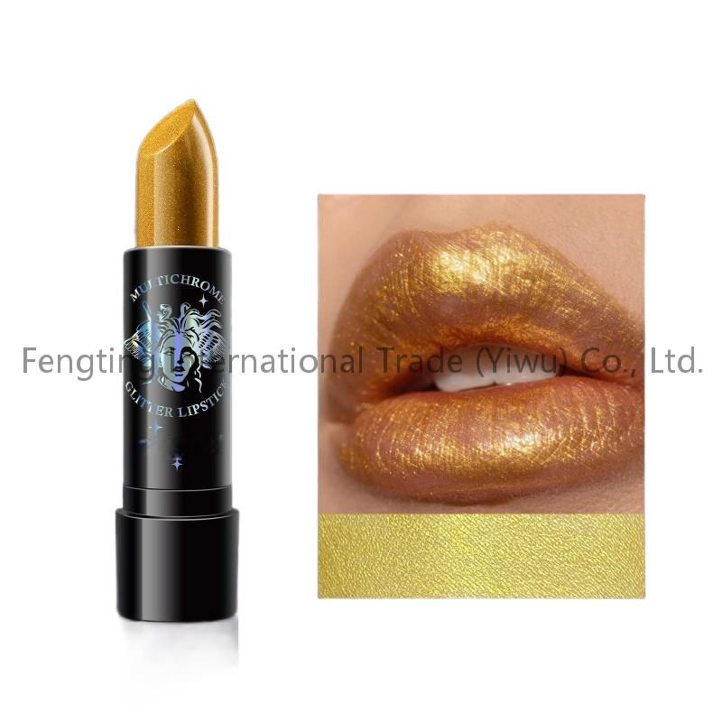 Halloween Vampire Makeup Custom Logo Private Long Lasting Moisturizing Hydrating Waterproof Sparkle Shining Glitter Pearl Diamond Lipstick