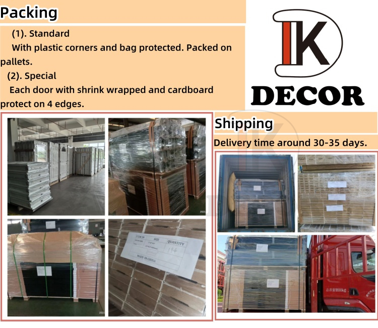 Flush Style Solid Core Bedroom Commercial Fire Rated Wooden Door for Hospital