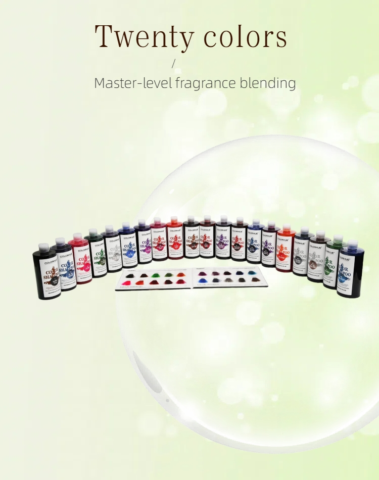 Semi-Permanent Hair Color Wash Shampoo with 20 Colors for Hair Color Changing