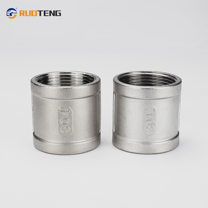 [Ruoteng] Factory Price Stainless Steel 304 Internal Thread Pipe Coupling Socket Band Casting OEM Supported Pipe Fitting Thread Socket New Tech Connector