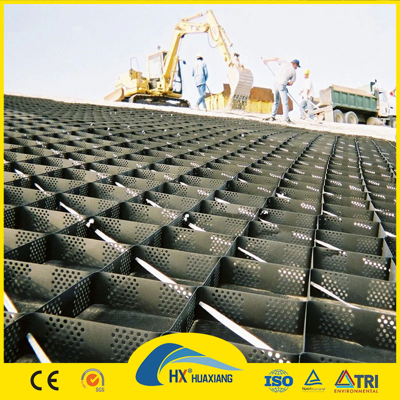 100mm 150mm 200mm Textured Honeycomb Paver Plastic Road Geocell Gravel Stabilizatio
