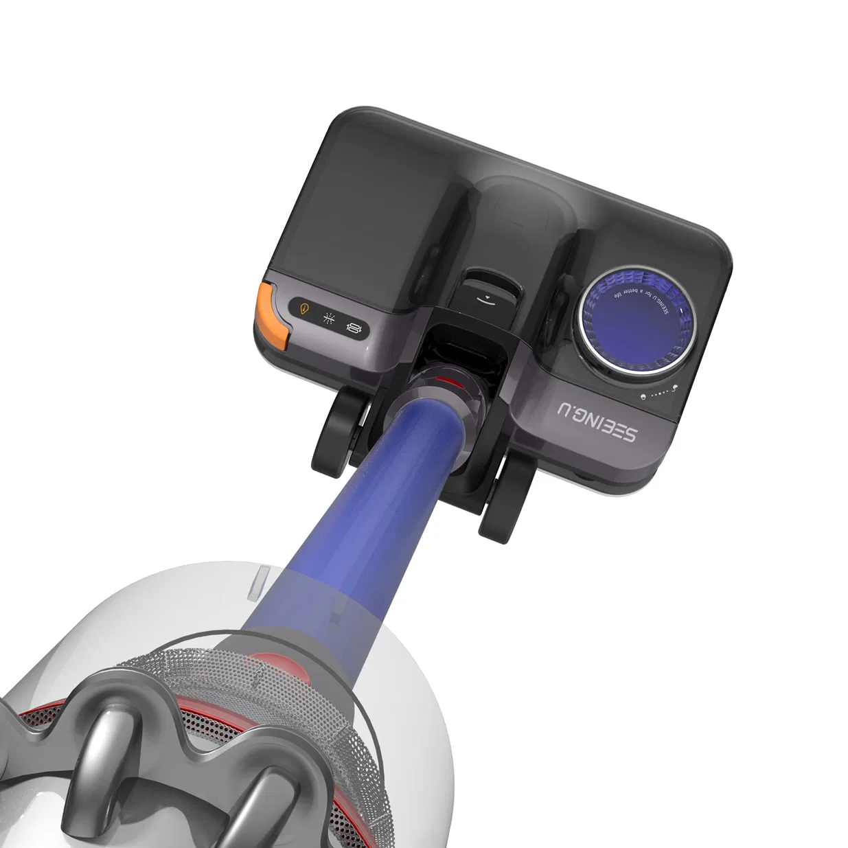 Smart Vacuum Cleaner Mops Brush Attachment Dust Spin Head Wet and Dry Floor Cleaning with Removable Water Tank for Dyson V7/V8/V10/V11/V15