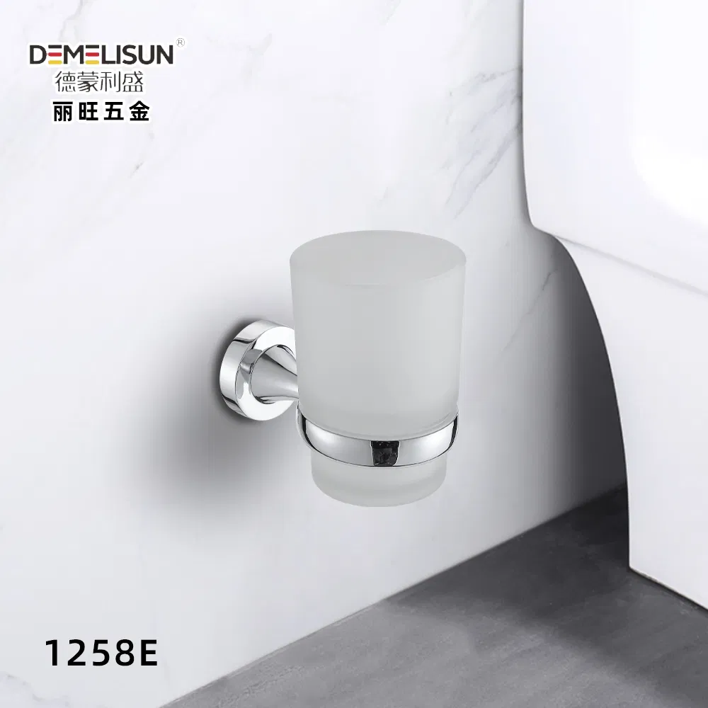 Wall-Mounted Tumbler Holder Stainless Steel Hotel Home Bathroom Accessories Cup Holder