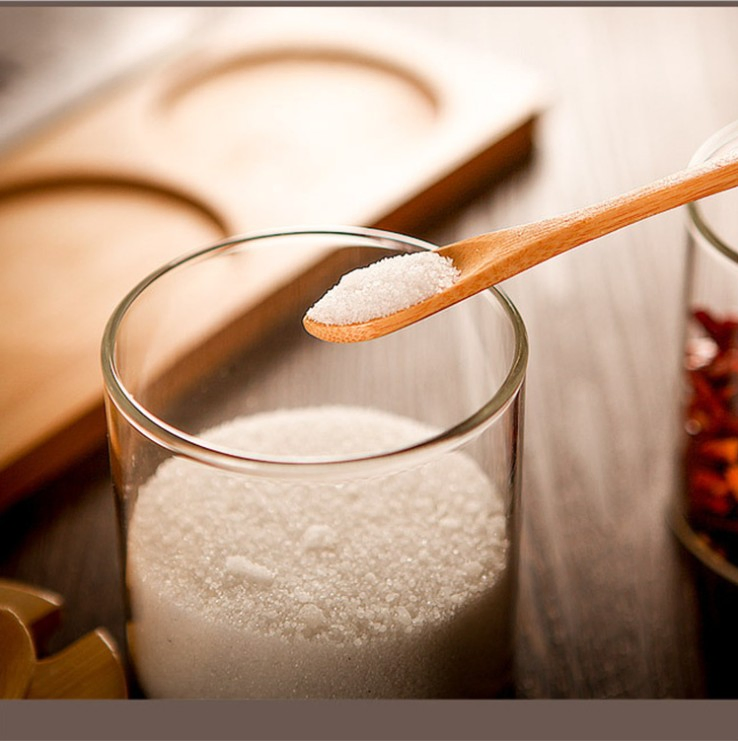 250ml Salt Spice Seasonings Storing Glass Jar with Wood Cap and Spoon