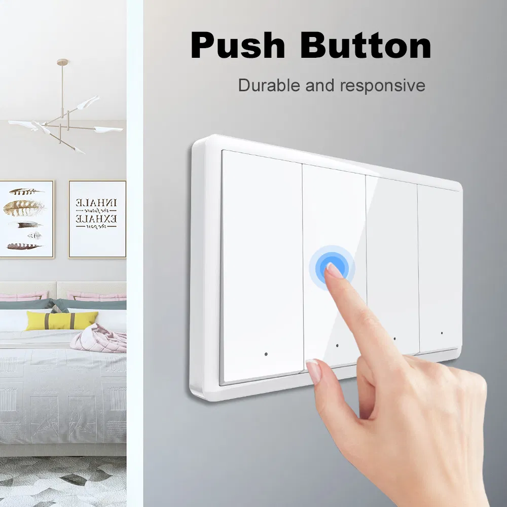 Умный настенный выключатель с большой панелью и клавишами