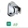 Premium Adjustable Chrome Shower Head with ABS Plastic Holder