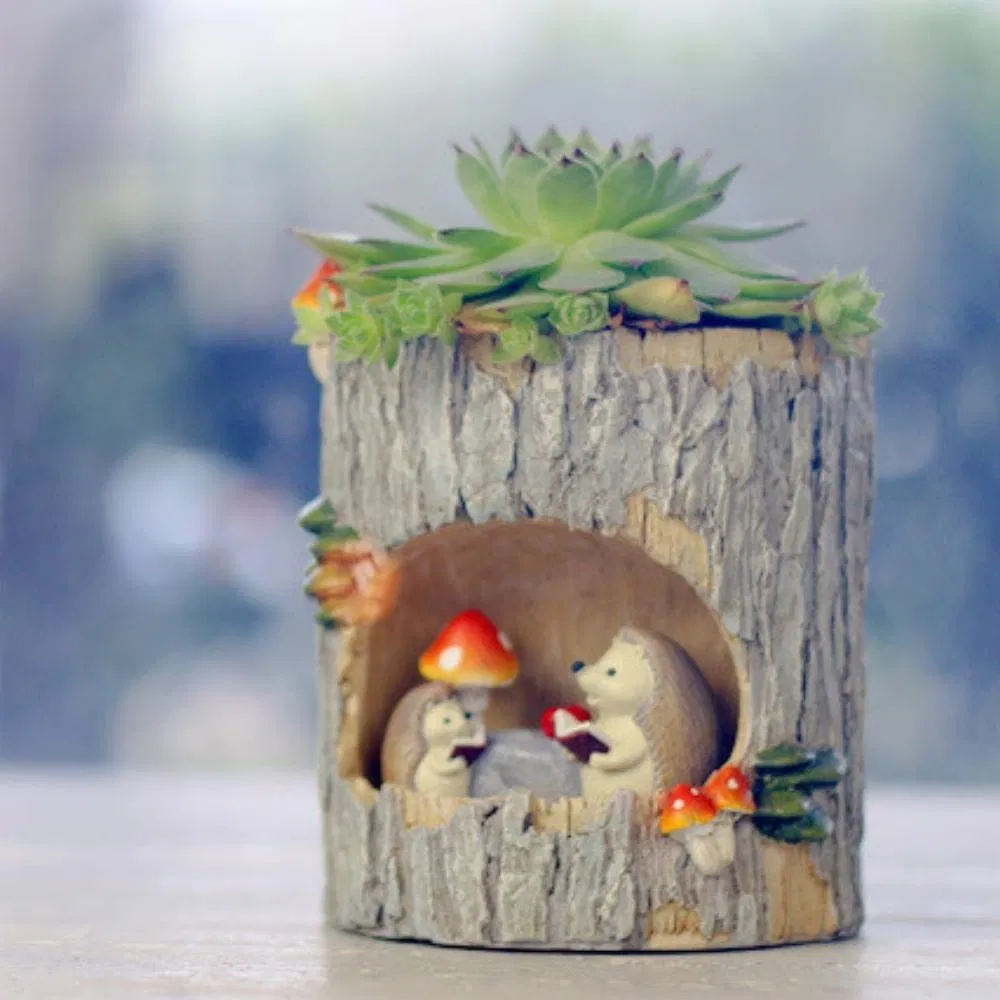 Creative Tree House Animals Flower Succulent Plant Pots Resin Wyz21203