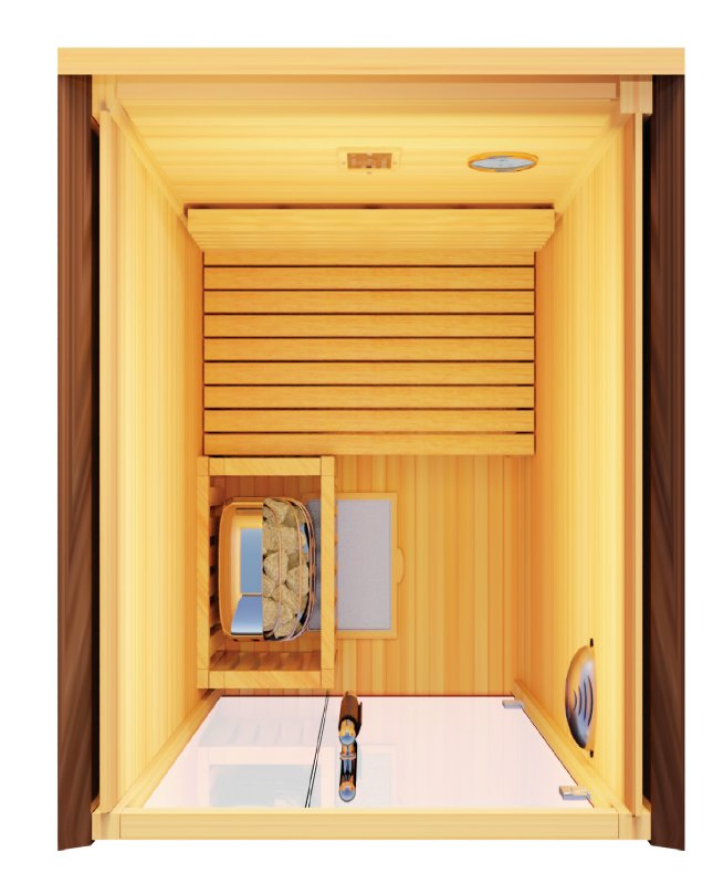 High Quality Traditional Wooden Steam Sauna Dry Sauna with Control Panel and Stove