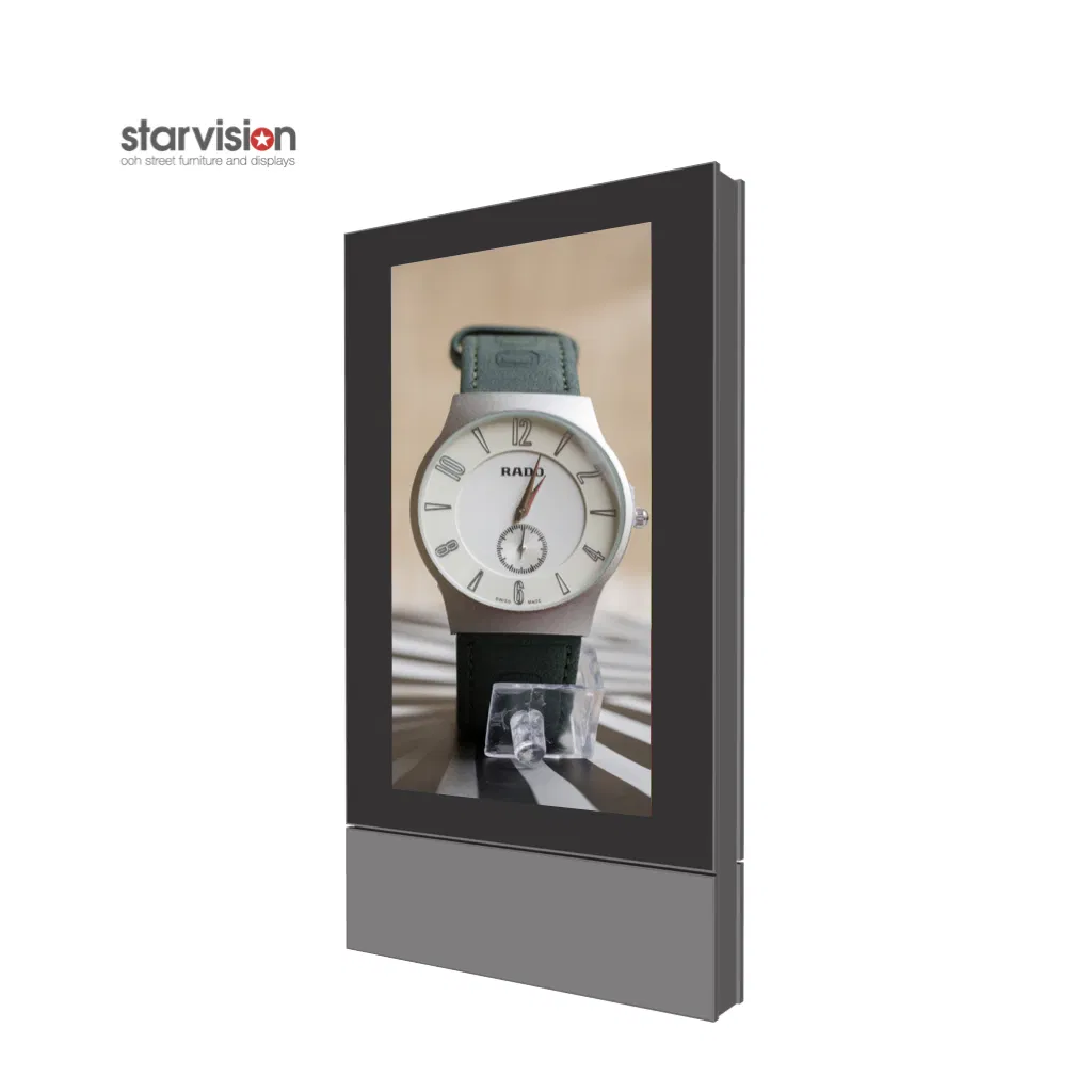 3000 Nits Waterproof LCD Digital Signage 75 Inch Free Standing Display Totem 4K Outdoor Kiosk