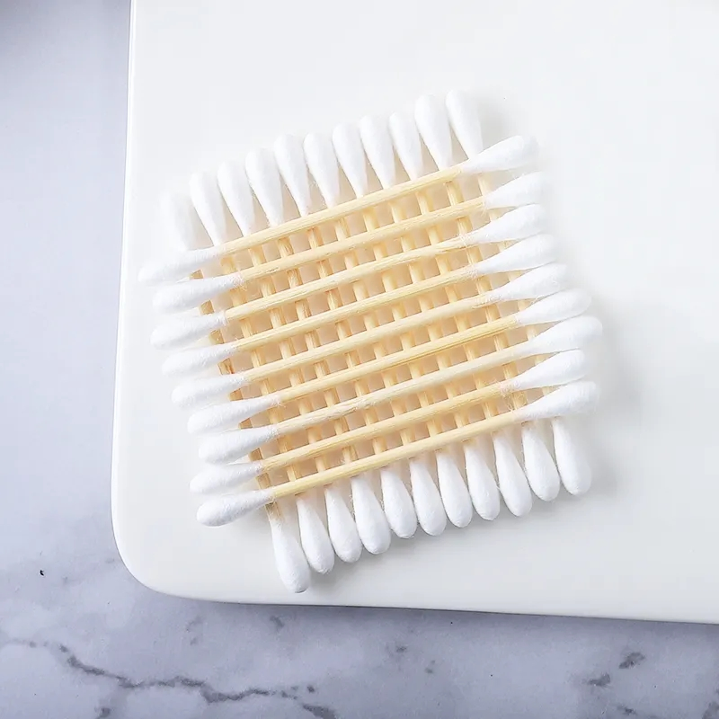 New Product 200PCS Bamboo Cotton Bud Makeup Remover Swab Mini Buds