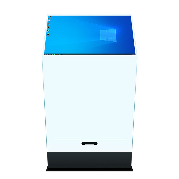 30 Inch Exhibition Holographic Projection Film Fly Screen Touch Kiosk with Transparent Glass